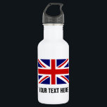 Botella De Agua El personalizado de la bandera británica de Jack b<br><div class="desc">El personalizado de la bandera británica Jack bebe una botella de agua. Botellas de agua de acero inoxidable personalizadas. Botella de agua metalizado brillante Personalizado en muchos colores. Ideal para equipos deportivos y actividades al aire libre. Uso en baloncesto, béisbol, fútbol, tenis, fútbol, voleibol, caminatas, camping, correr, pista y campo,...</div>