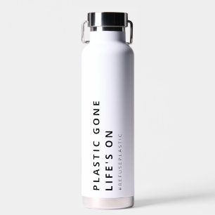 BOTELLA DE AGUA EL PLÁSTICO SE HA IDO, LA VIDA ESTÁ EN SALVAR LA T