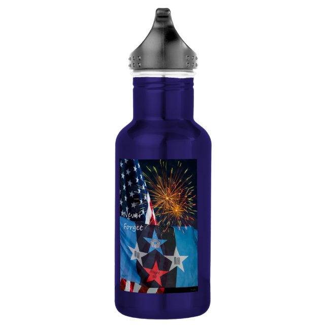 Botella De Agua El recuerdo nacional nunca olvidó el acero inoxida (Derecha)