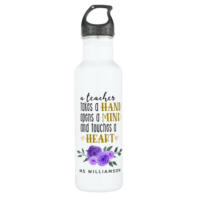 Botella De Agua El regalo personalizado de agradecimiento del prof (Anverso)