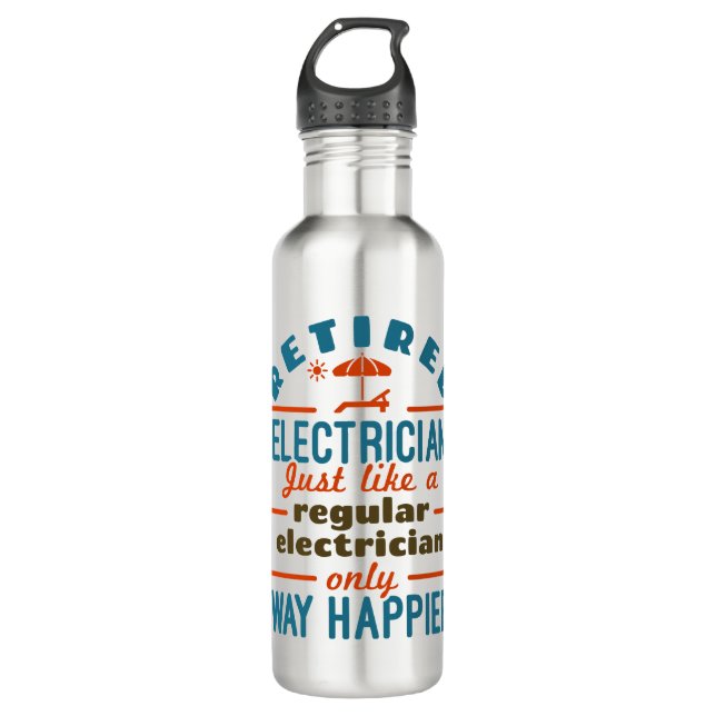 Botella De Agua El retiro de un curioso jubilado de un electricist (Anverso)