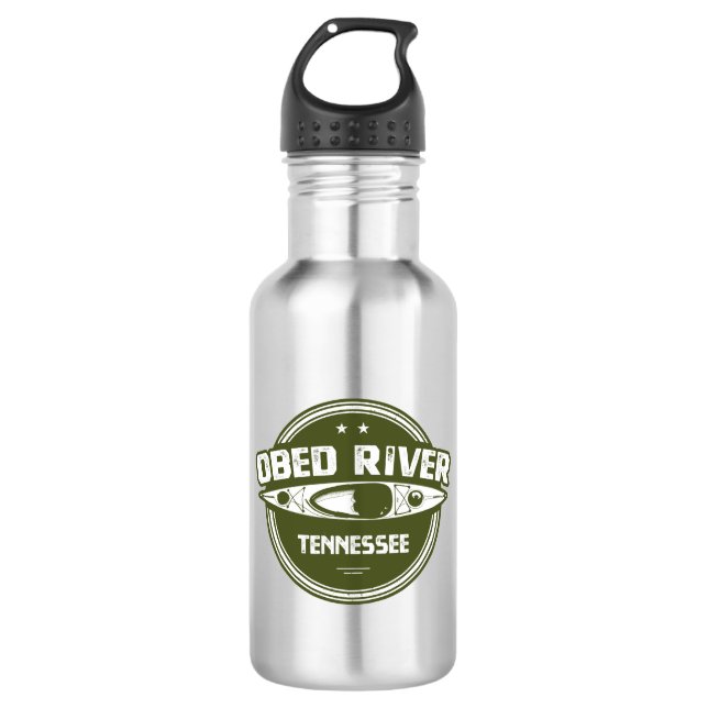 Botella De Agua El río Obed Tennessee Kayaking (Anverso)