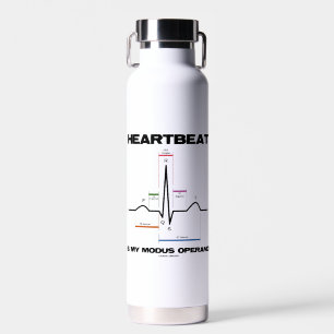 Botella De Agua El ritmo cardíaco es mi modus operandi ritmo sinus