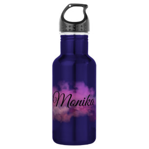 Botella De Agua El rosa diseñó personalizado
