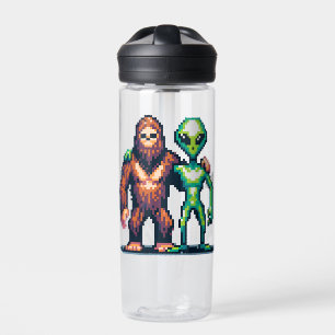 Botella De Agua El ser extraterrestre y el arte de los pixeles