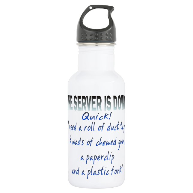 Botella De Agua El servidor está abajo (Anverso)