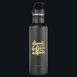 Botella De Agua El sueño de oro moderno cree en lograr motivación<br><div class="desc">El sueño de oro moderno cree en lograr motivación</div>