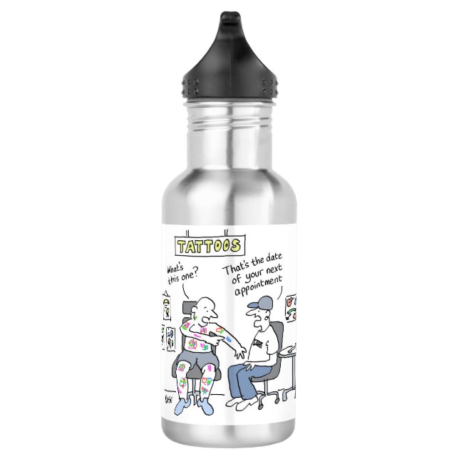 Botella De Agua El tema de los tatuajes divertidos (Derecha)
