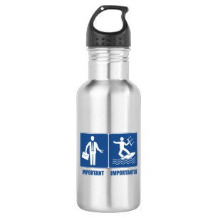 Botella De Agua El Trabajo Es Importante, El Kitesurf Es Important
