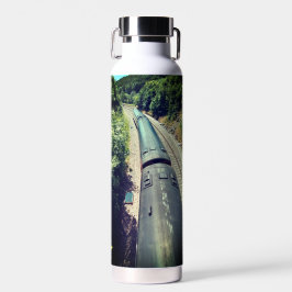 Botella De Agua El tren en las vías
