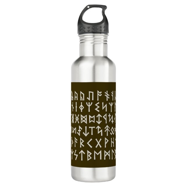 Botella De Agua Elder Futhark Runes (Anverso)