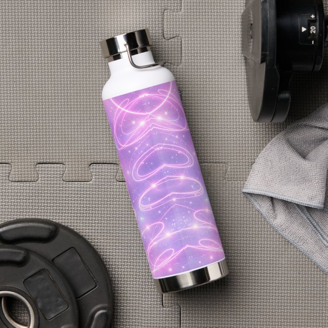 Botella De Agua Electric pink neon scribbles AI art  (Gimnasio)