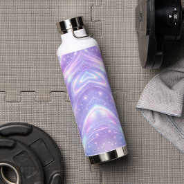 Botella De Agua Electric purple neon patterns AI art 