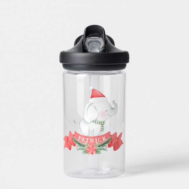Botella De Agua Elefante Cute | NAVIDADES (Delante)
