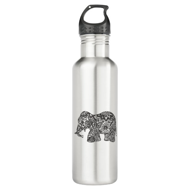 Botella De Agua Elefante del Doodle (Anverso)