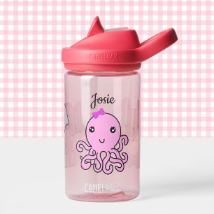 Botella De Agua Elefante del pulpo del bebé Puppy añada el nombre 