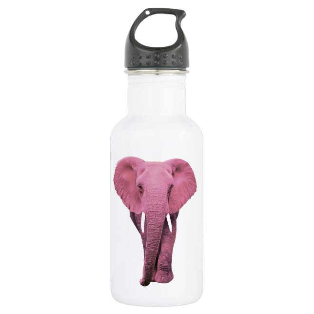 Botella De Agua Elefante rosa (Anverso)