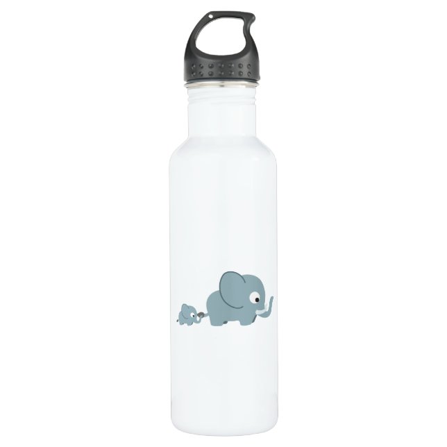 Botella De Agua Elefante y bebé (Anverso)