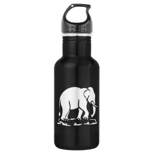 Botella De Agua Elefantes asiáticos por delante del Rótulo de Trek