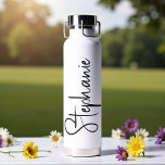 Botella De Agua Elegant Calligraphy Script Personalized Name<br><div class="desc">Elegant Calligraphy Script Personalized Name Water Bottle features your custom name in elegant calligraphy script. Perfect as personalized gifts for family and friends for Christmas and birthdays or as favors for weddings and events. Add a personalized touch to custom corporate gifts and more. Designed by ©2025 Evco Studio www.zazzle.com/store/evcostudio</div>