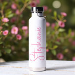 Botella De Agua Elegant Calligraphy Script Personalized Name<br><div class="desc">Elegant Calligraphy Script Personalized Name Water Bottle features your custom name in elegant calligraphy script. Perfect as personalized gifts for family and friends for Christmas and birthdays or as favors for weddings and events. Add a personalized touch to custom corporate gifts and more. Designed by ©2025 Evco Studio www.zazzle.com/store/evcostudio</div>