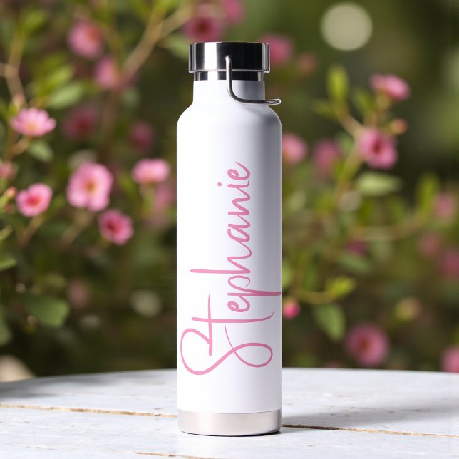 Botella De Agua Elegant Calligraphy Script Personalized Name (Subido por el creador)