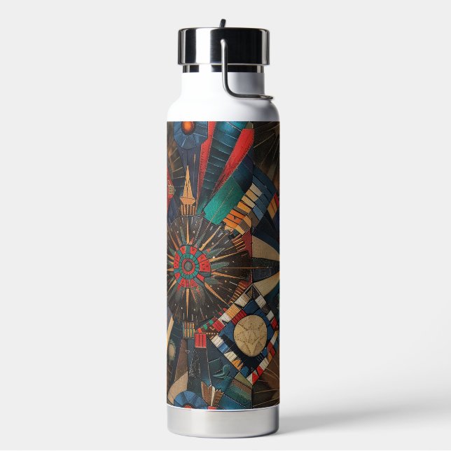 Botella De Agua Elegante Blue "Ancient Indigenous Chronicles" Insu (Izquierda)