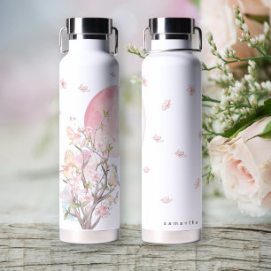 Botella De Agua Elegante Bridal Shower Flor de Cerezo