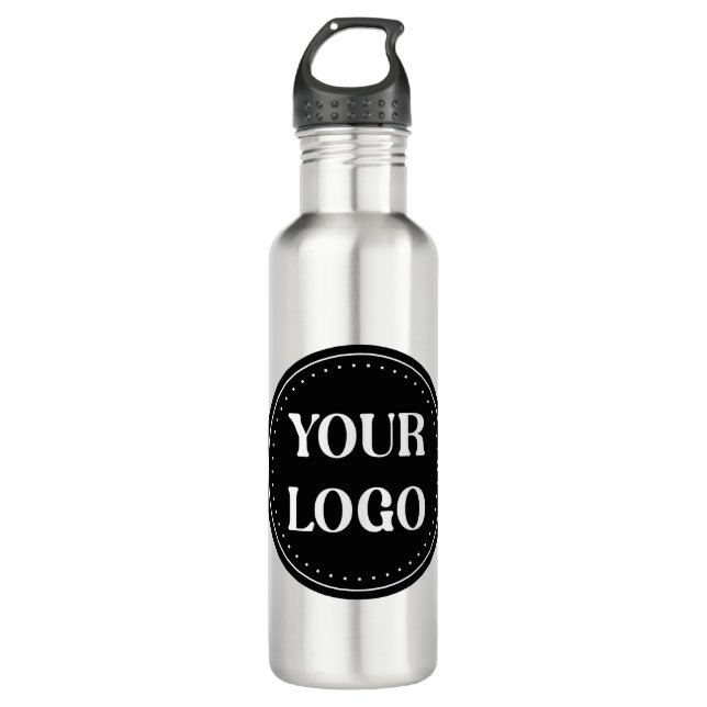 Botella De Agua Elegante, contemporáneo, refinado y personalizable (Anverso)