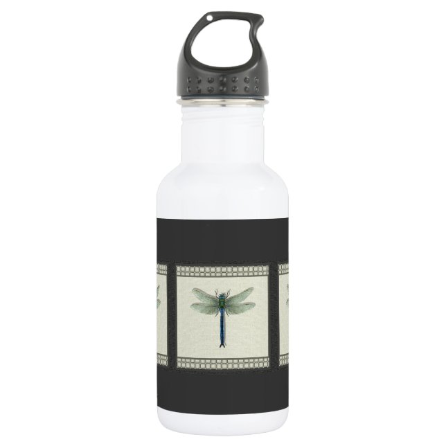 Botella De Agua Elegante Dragonfly azul (Anverso)