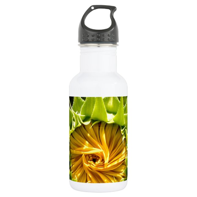 Botella De Agua Elegante foto de girasol amarillo (Anverso)