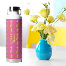 Elegante globo mundial de avión de oro, rosa Minim