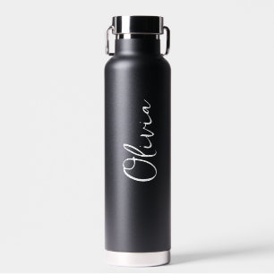Botella De Agua Elegante guión Nombre Personalizado Minimalista Ne