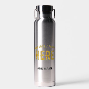 BOTELLA DE AGUA ELEGANTE MODERNO PERSONALIZABLE ACERO VERIFICADO D