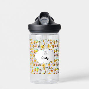 Botella De Agua Elegante niño con el tema de la abeja de vuelta al