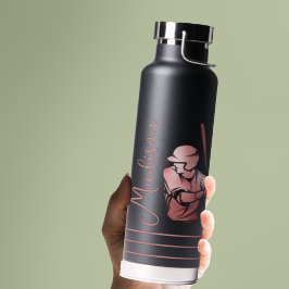 Botella De Agua Elegante nombre de guión personalizado del béisbol