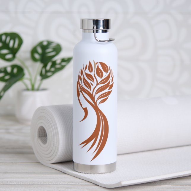 Botella de agua elegante para mujeres (Yoga)