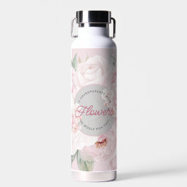 Botella De Agua Elegante Peony Flowers Abuelos Te Escogeríamos