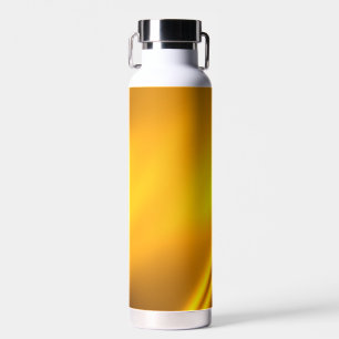 Botella De Agua Elegante rayado de satén dorado