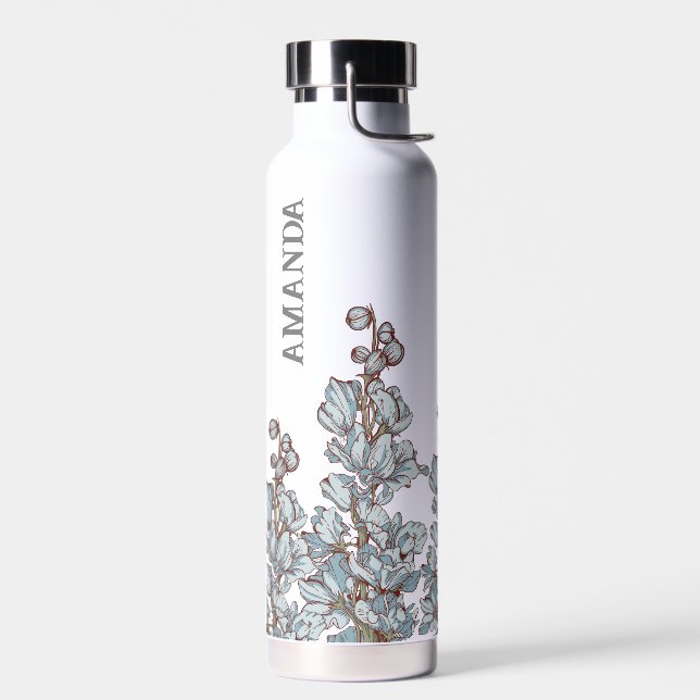Botella De Agua Elegante regalo de cumpleaños personalizado,Larksp (Izquierdo)