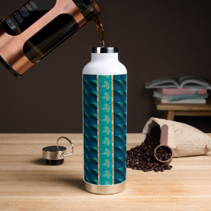 Botella De Agua Elegante Teal de Moda