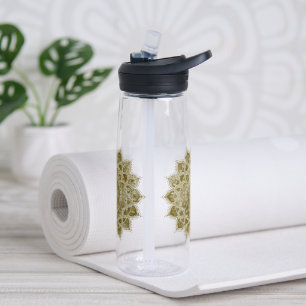 Botella De Agua Elegante y colorido Mandala estilo India 4