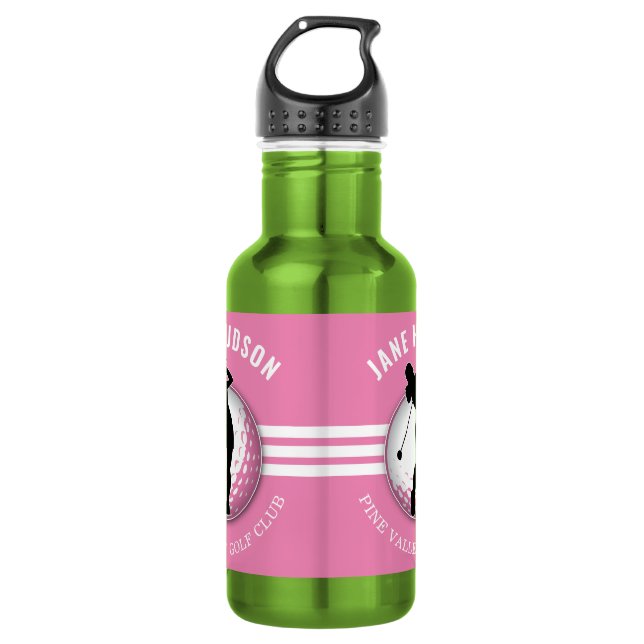Botella De Agua Elegantes mujeres diseño de golf (Anverso)