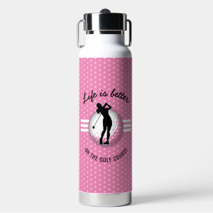 Botella De Agua Elegantes mujeres diseño de golf