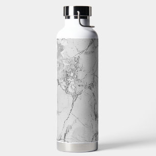 Botella De Agua Elegantes Whorls Gris 'Impresiones majestuosas de