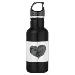 Botella De Agua Elegir cualquier color Spiky Edgy Fire Love Heart