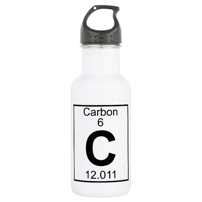 Botella De Agua Elemento 006 - C - Carbono (lleno) (Anverso)