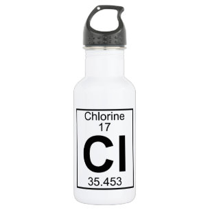 Botella De Agua Elemento 017 - Cl - cloro (lleno)