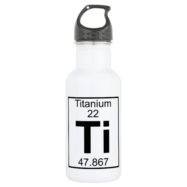 Botella De Agua Elemento 022 - Ti - titanio (lleno) (Anverso)