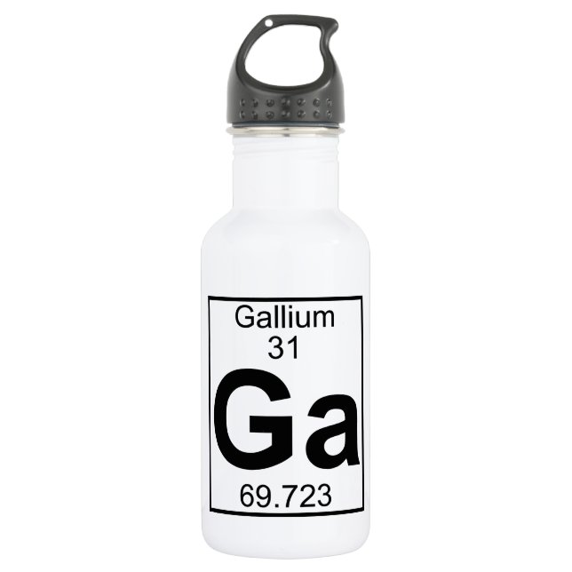 Botella De Agua Elemento 031 - GA - Galio (lleno) (Anverso)
